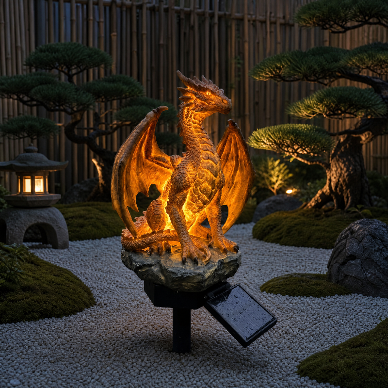 Ledsen™ DragonLight: Sol-Drevet Dragehavebelysning Udendørs Dekorativ Lampe