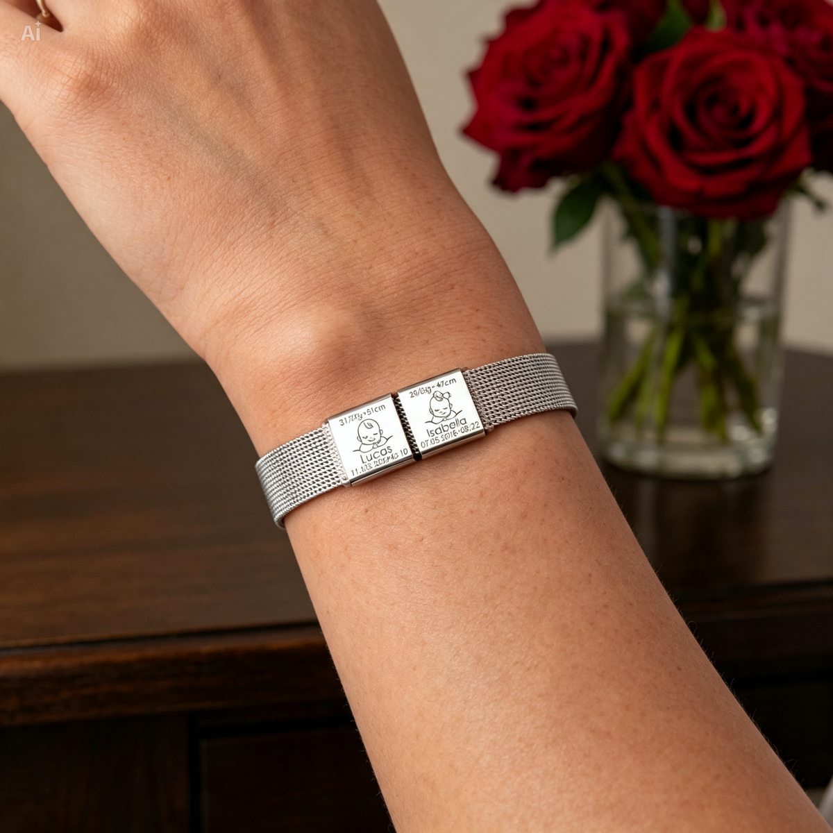Jewelance™ BirthBracelet - To Fødselsdage Personlig Modearmbånd Charm