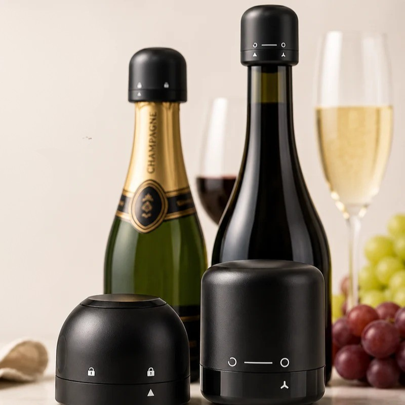 Globetrek° BottleSeal 2+2 GRATIS: Genanvendelig Vin- Og Champagneflaskestopper Og Tætningsmiddel