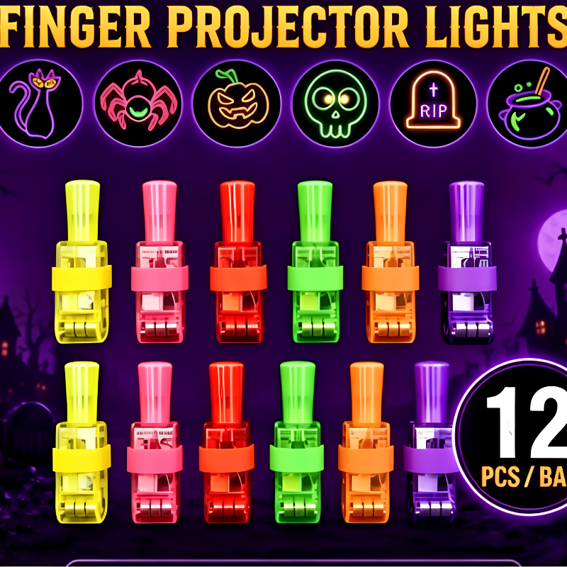 Kletshuts™ FingerLights - Sjove Ferietemaer Fingerprojektor Lys