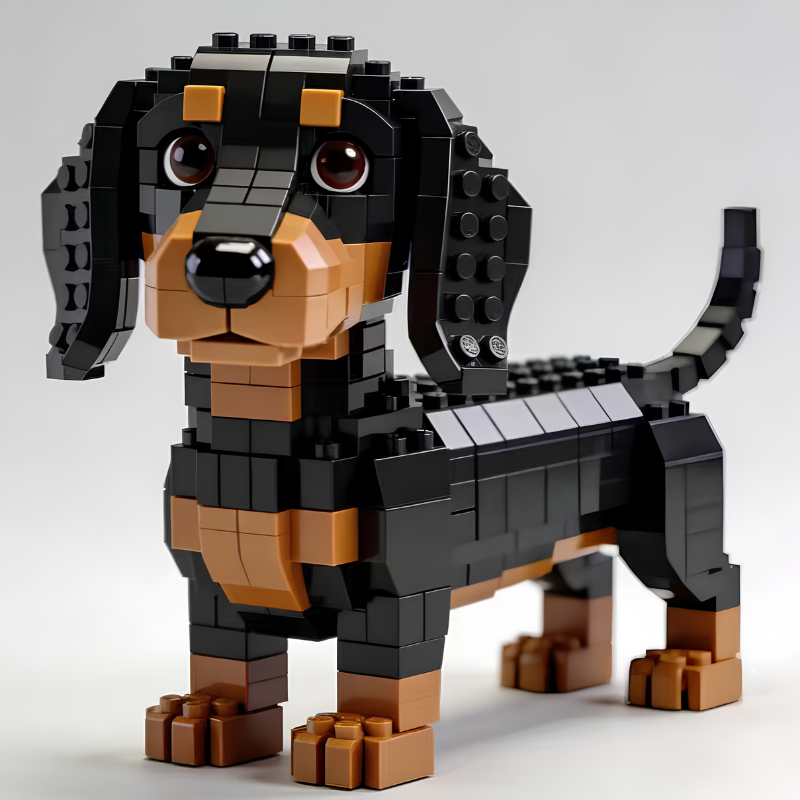 Kletshuts™ DachshundBlocks - Miniature DIY Dachshund Bygge Sæt