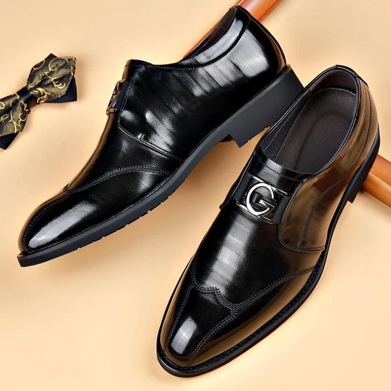 Happy™ ClassyShoes: Luksus Herre Læder Formelle Spidse Oxford Klassisk Sko