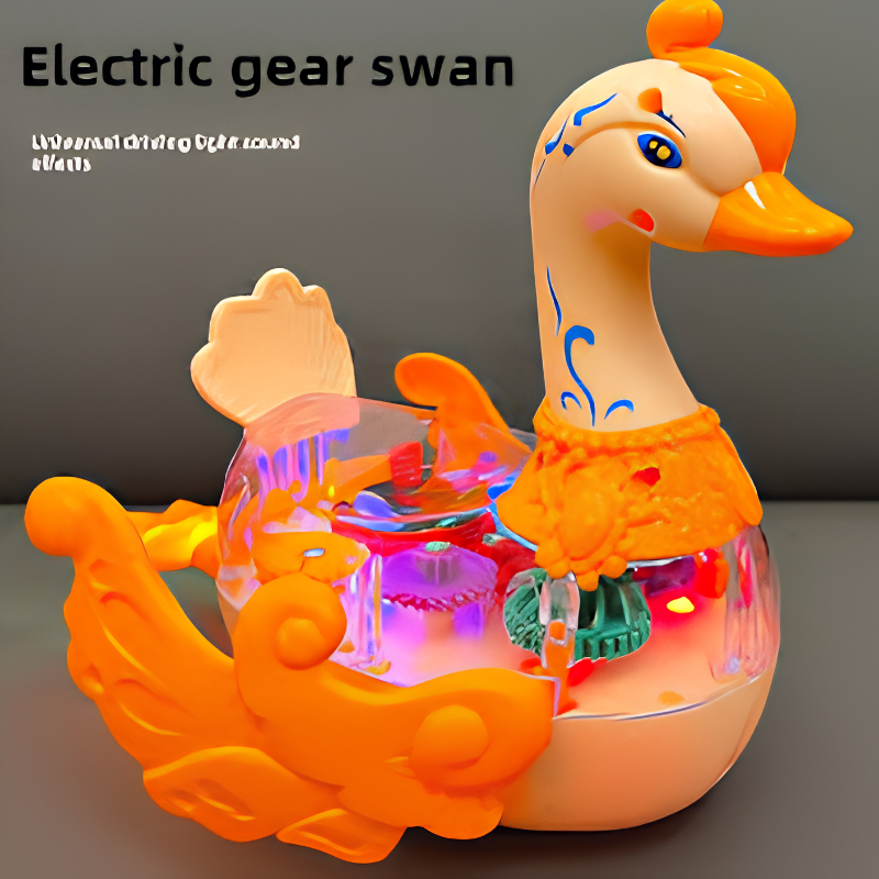 Kletshuts™ SwanToy - LED Gennemsigtig Gear Formgivning Svane Legetøj