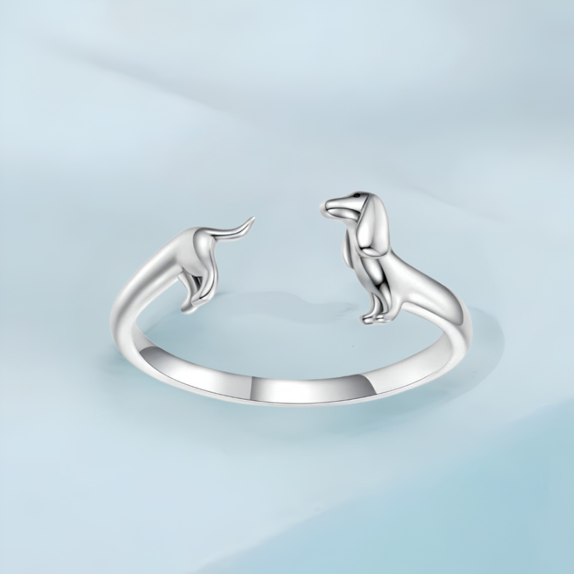 Jewelance™  DachRing: Elegant Sødt Delikat Justerbart Dachsundsring