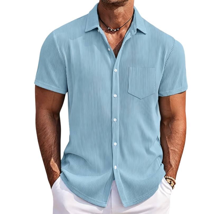 Icone™ StreetwearShirt: Komfortabel Stilfuld Herre Kortærmet Casual Streetwear Skjorte