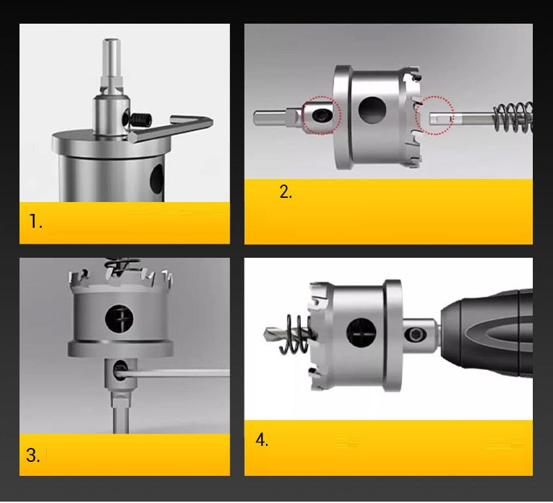 MetalDrill - Hårdmetalspids Metalhul Borebit Skærer Sæt