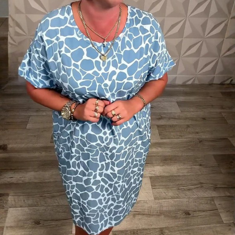Icone™ ComfortDress - Afslappet Trykt Behagelig Mini Kjole