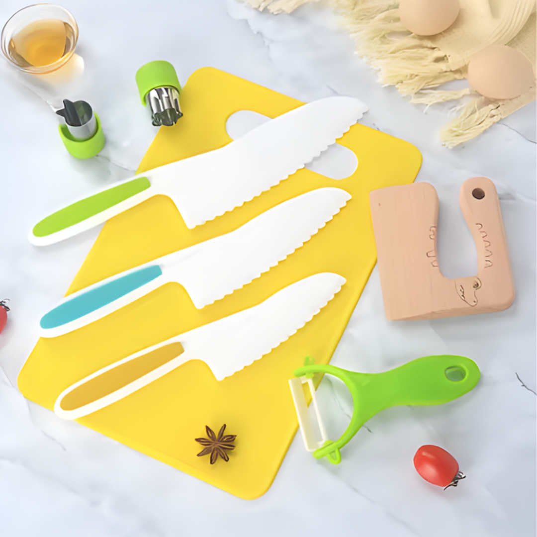 Kletshuts™ KidsKitchen: Sikker Skæring Leg Børn Køkken Legetøj Sæt