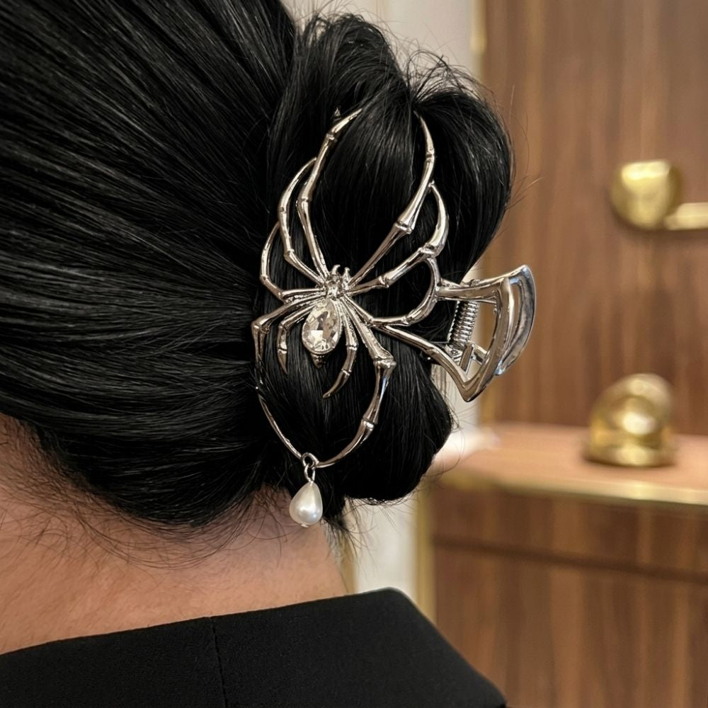 Rose® HairClaw 1+1 GRATIS: Stilfuld Gotisk Edderkop Design Hårklo Klemme Tilbehør