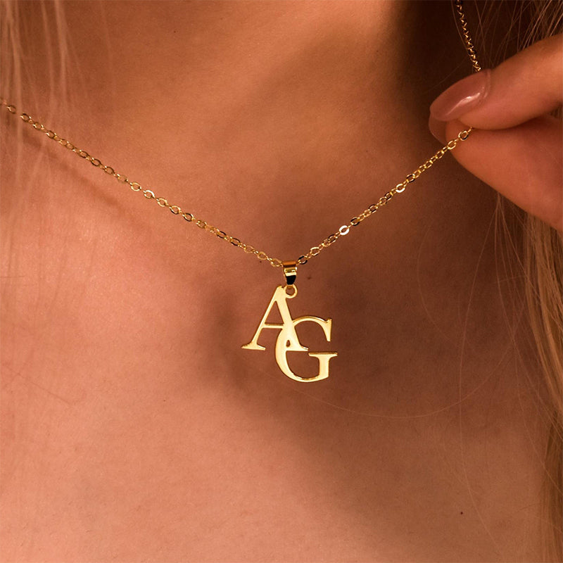 Jewelance™ InitialPendant: Personlig Initial Stablet Vedhæng Mode Halskæde