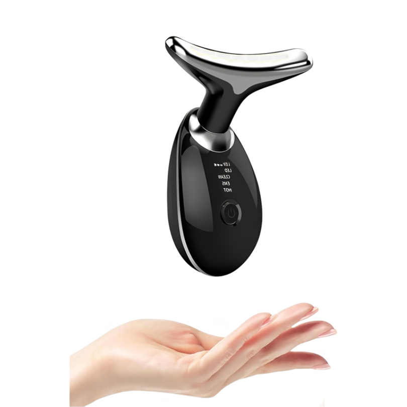 SkinMassager - Ansigt Og Nakke Hudløftningsmassageapparat Og Fastgørende Skønhedsværktøj