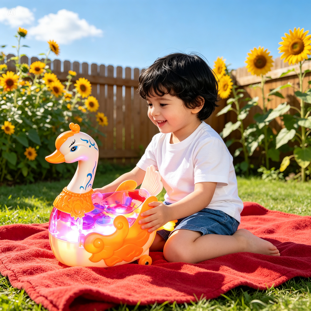 Kletshuts™ SwanToy - LED Gennemsigtig Gear Formgivning Svane Legetøj