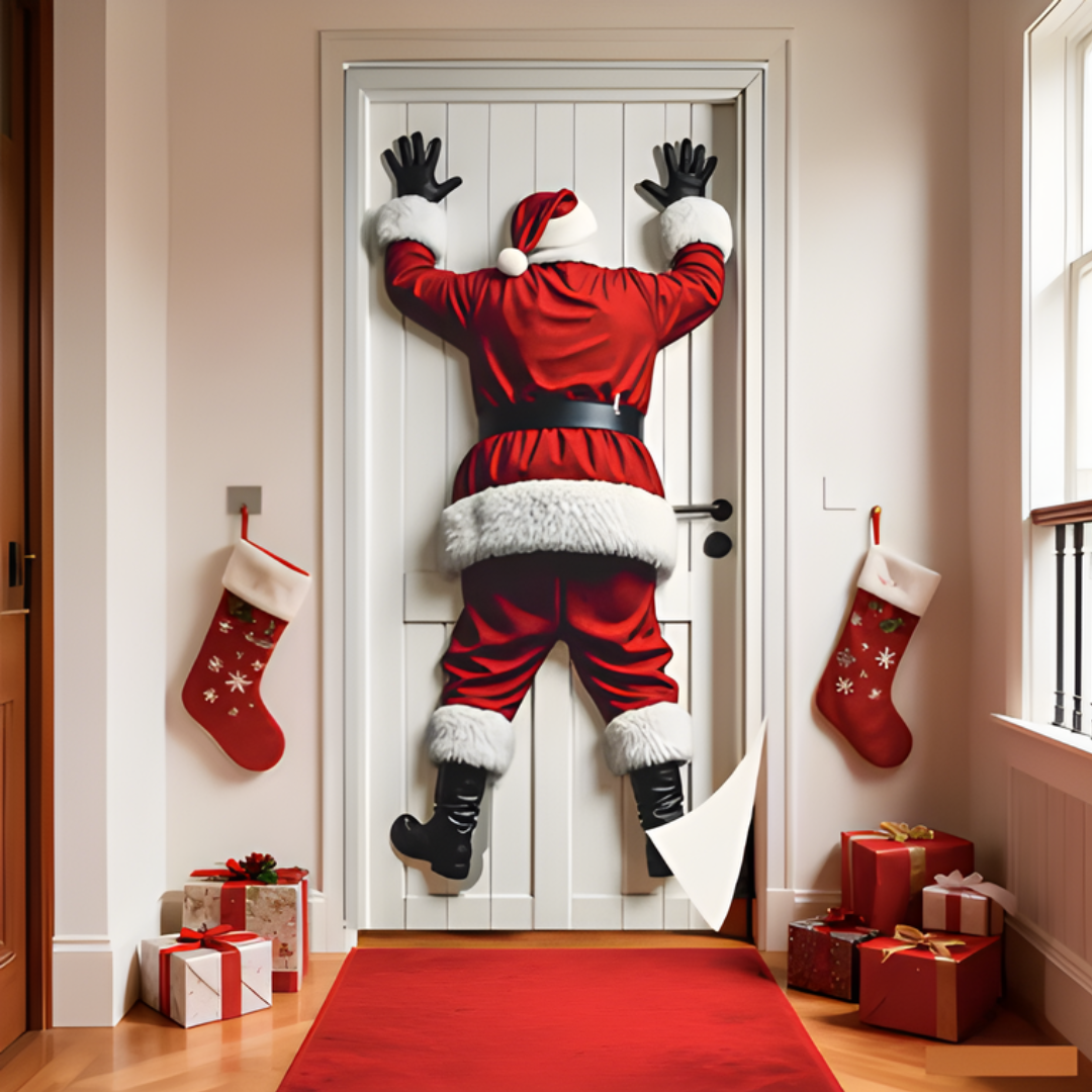 Icone™ HangingSanta: Jul Tilbagedråbe Hængende Julemand Dør Dekoration