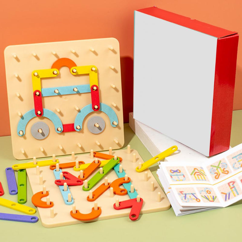 Kletshuts™ PuzzleBoard - Montessori Træpuslespil Plade Sæt
