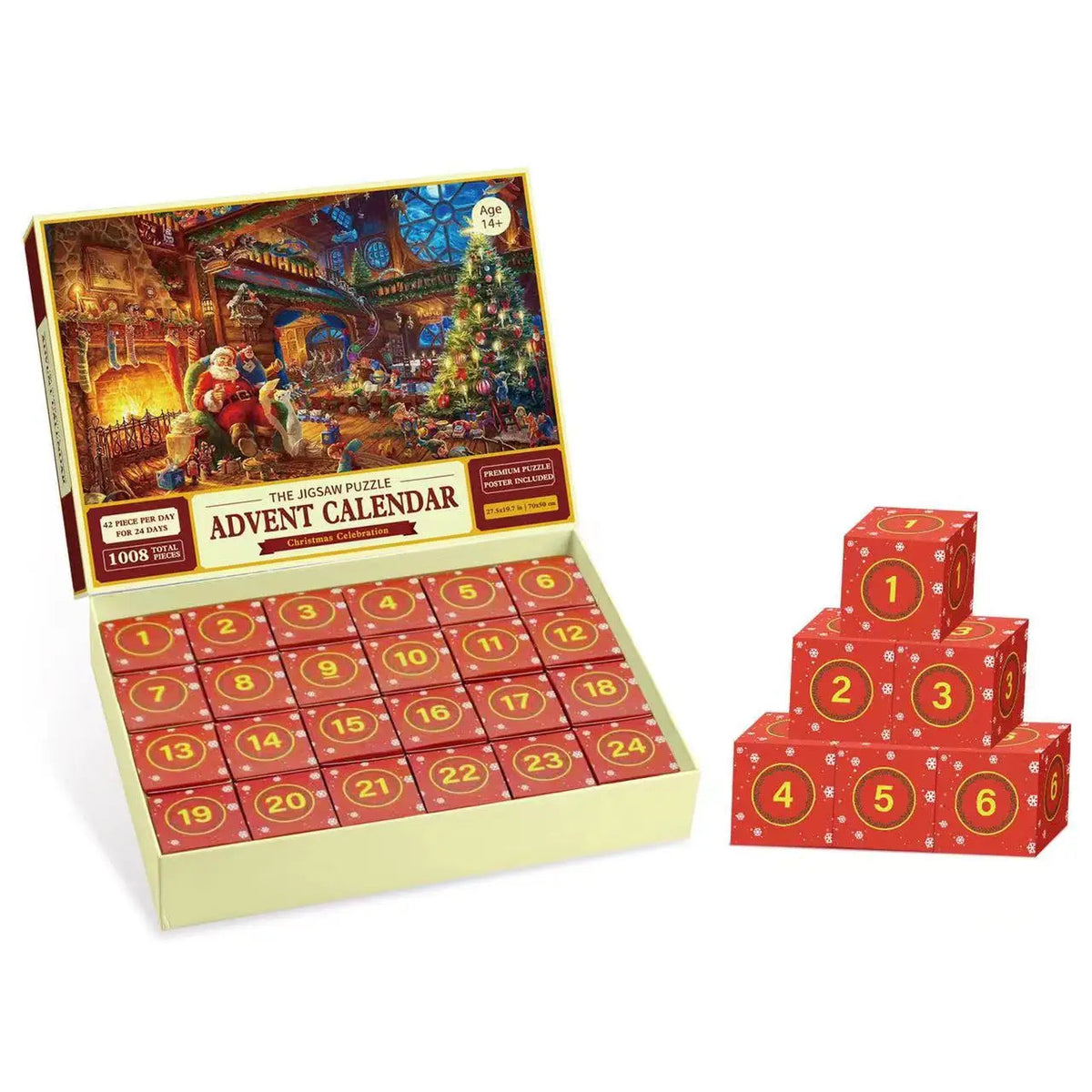 PuzzleAdvent - 24 Jigsaw Puzzle Advent Kalender (Tilfældigt Design)