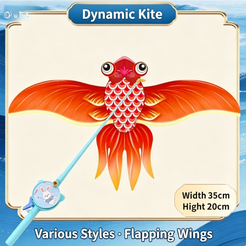 Kletshuts™ FlappingKite 1+1 GRATIS - Flappende Vinge Dyre Drage Med Fiskestangsholder