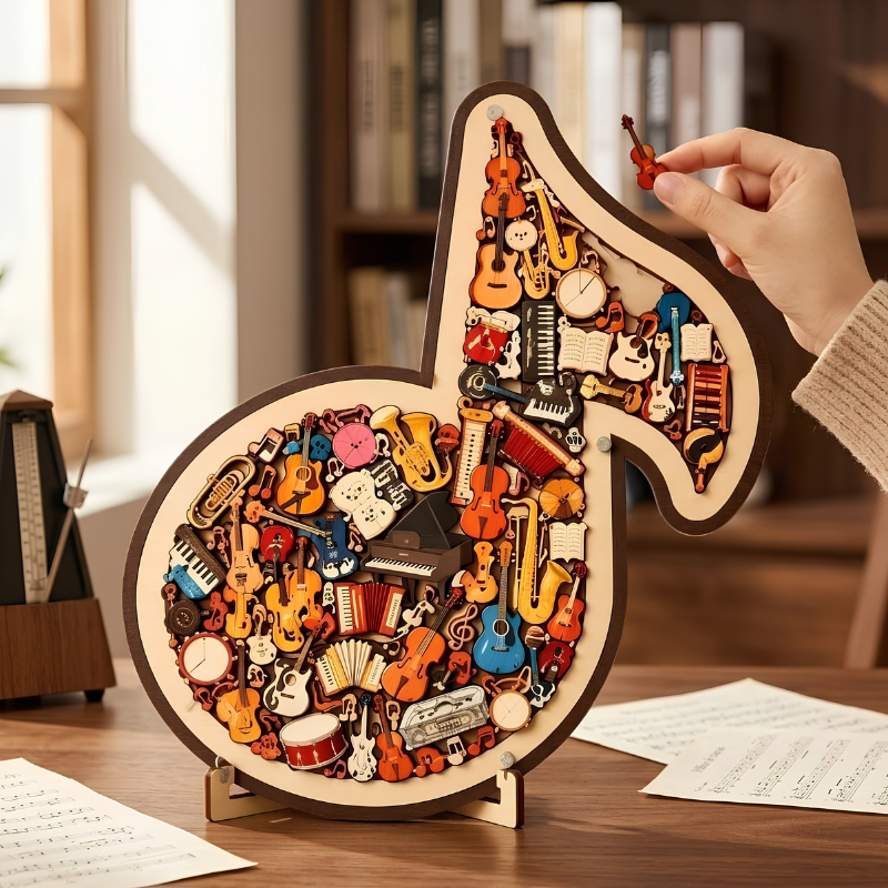 MusicalPuzzle: Kreativ Musiknote Puslespil Til Afslappende Sjov