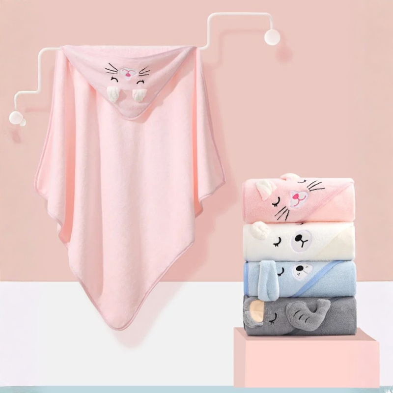 Kletshuts™ BabyBathrobe 1+1 GRATIS - Sødt Dyremotiv Babyhættebadekåbe