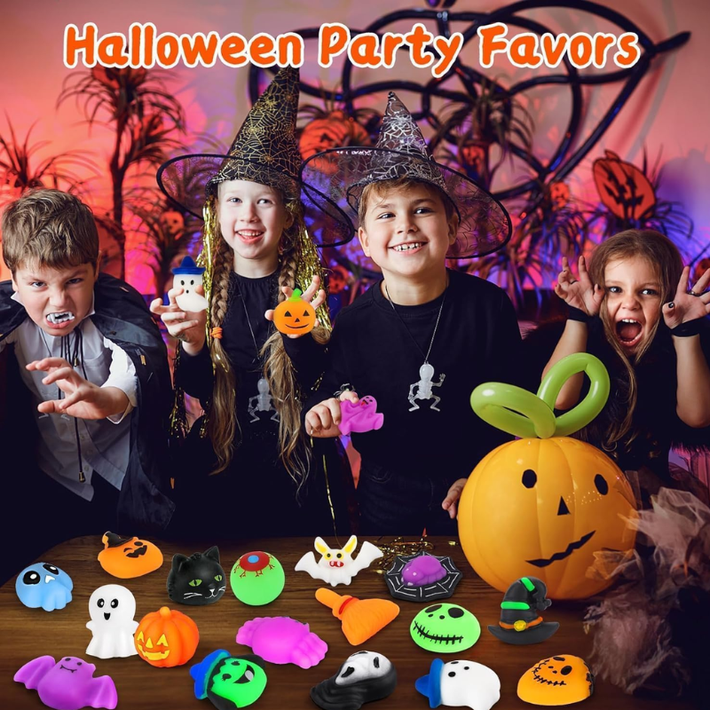 Kletshuts™ HalloweenSquishy: Halloween Kneb Eller Behandle Squishy Spand Legetøj