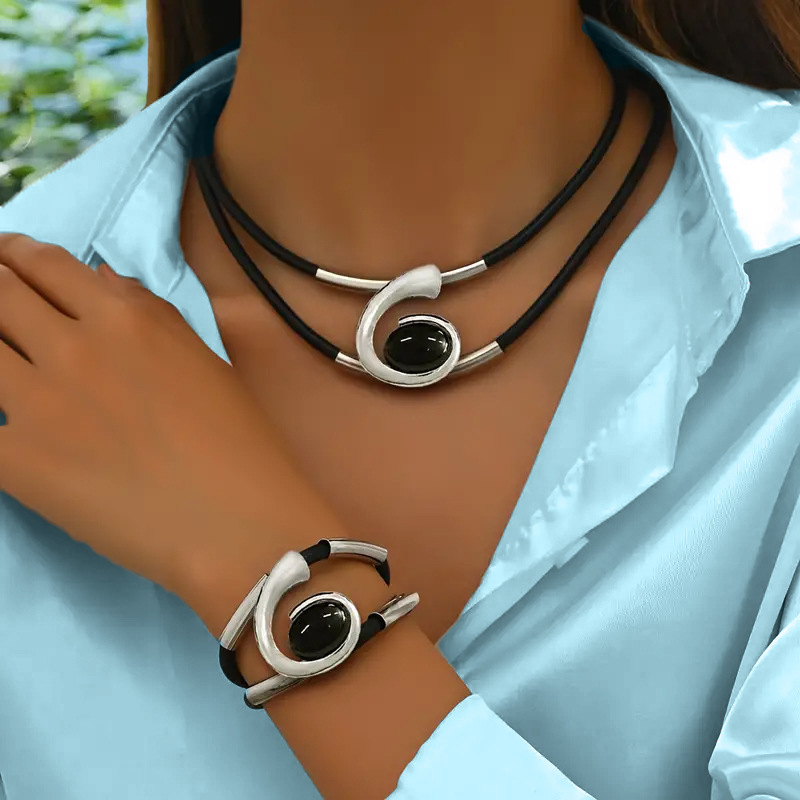 Jewelance™ SpiralNecklace 1+1 GRATIS: Vintage Bohemian Spiral Halskæde Og Armbånd