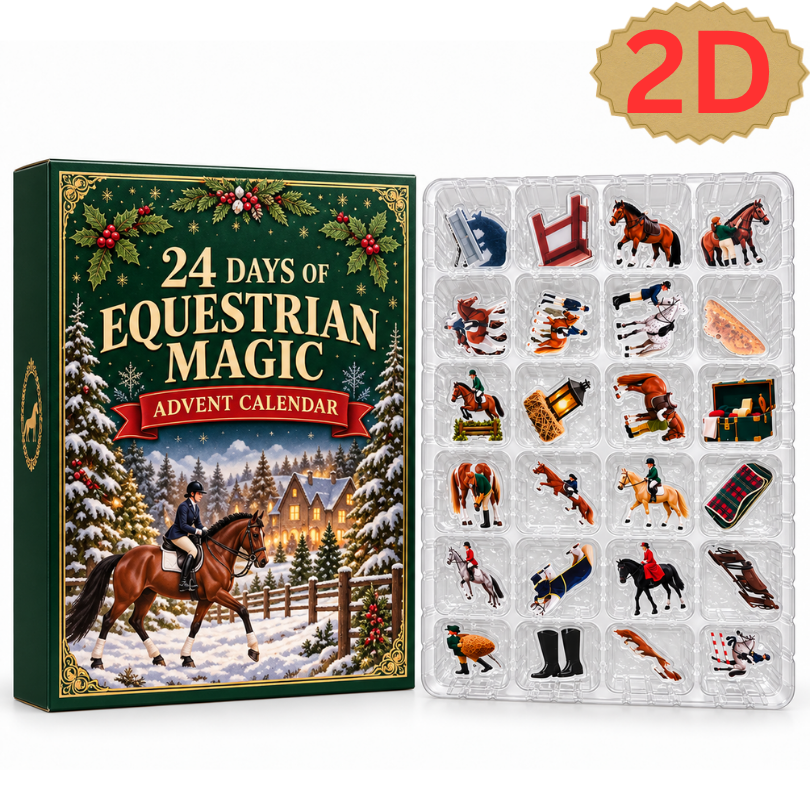 Kletshuts™ HorseAdvent - 24 Dage 2D Equestrian Heste Adventskalender