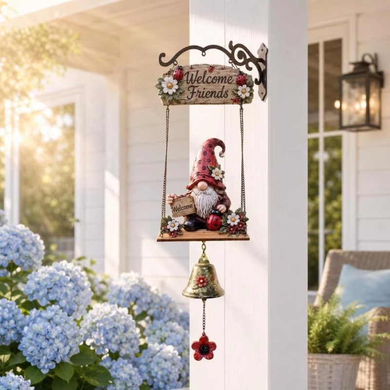WelcomeBell - Patio Velkomst Gnome Dørklokke Dekoration