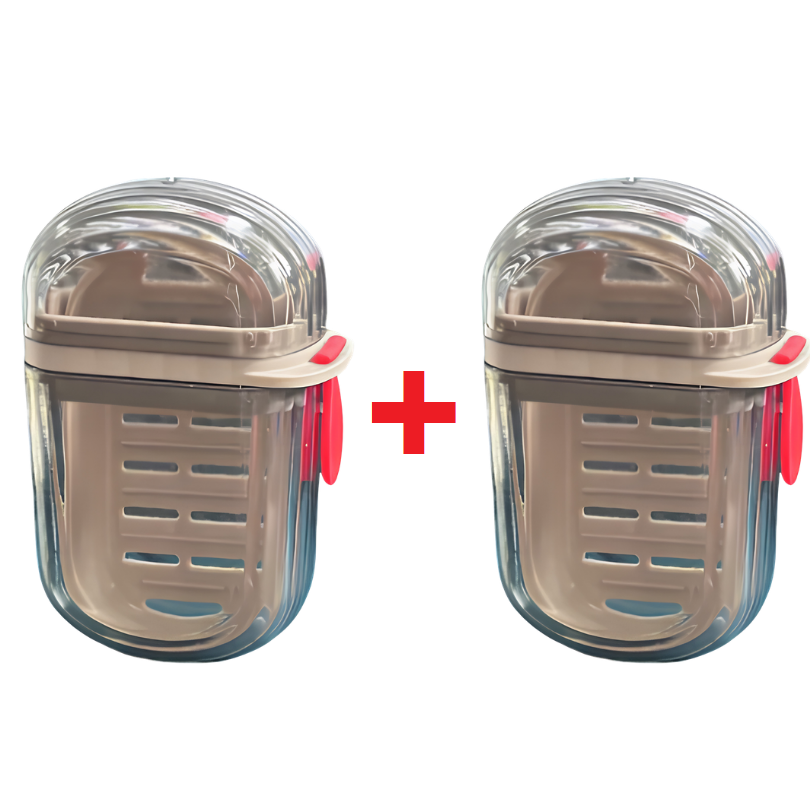 GlideHold® SoapHolder 1+1 GRATIS: Premium Bærbar Rejse Sæbeholder med Drænrende