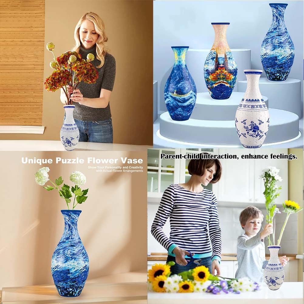 PuzzleVase - 160-Stykke 3D Buet Vase Puslespil