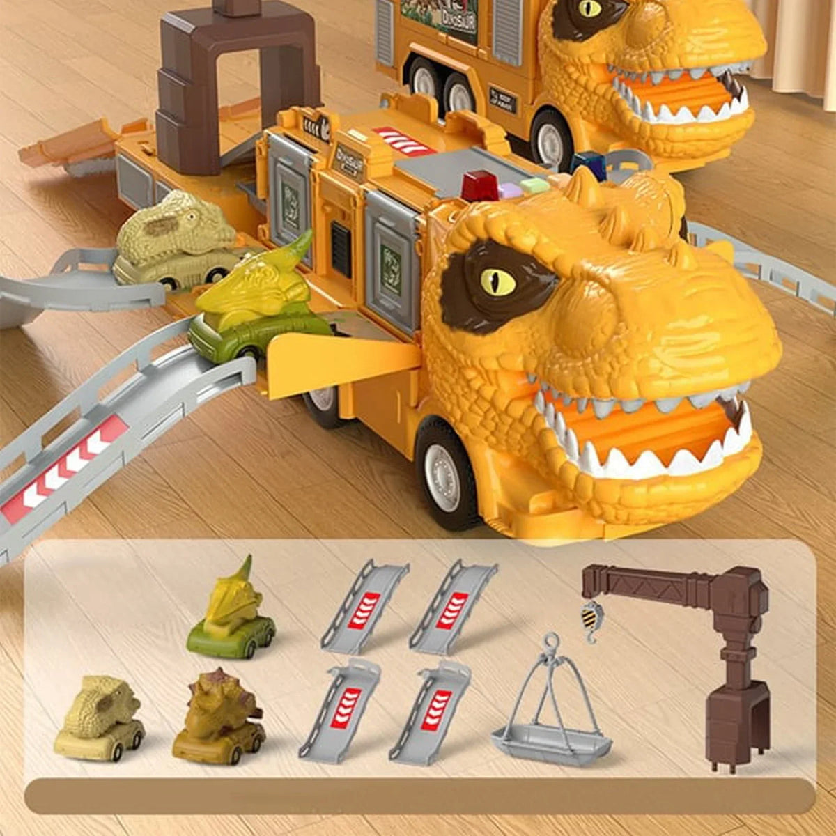 Kletshuts™ DinoTruck: Dinosaur Lastbil Legetøjssæt Med Lys Og Musik