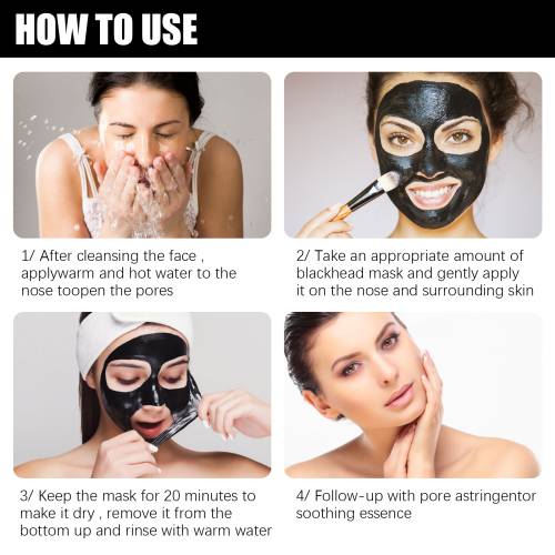 Aktivt kul peel-off maske med troldnød