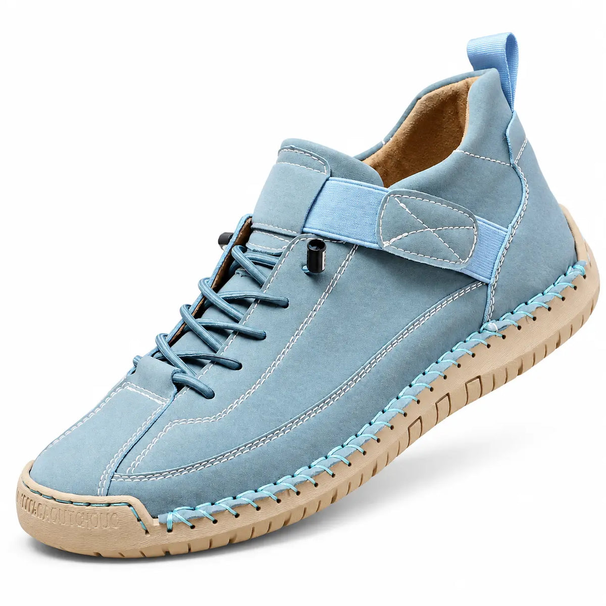 Ortopædiske gåsneakers til damer med bred tåboks og elastiske snørebånd