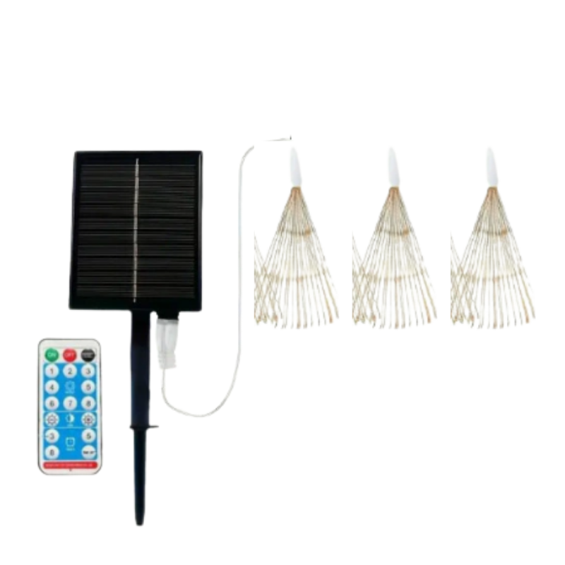 Ledsen™ FireworkLamp: Fleksibel Solcelledrevet Lampe I Fyrværkeristil
