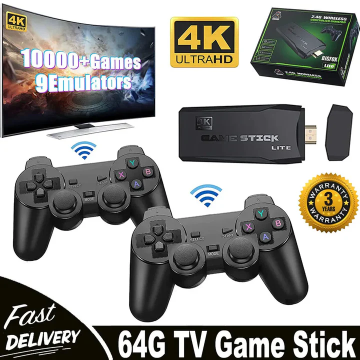 Prettywitchy | Retro-spilkonsol med HDMI-stick, 4K, 64 GB og 20.000 spil