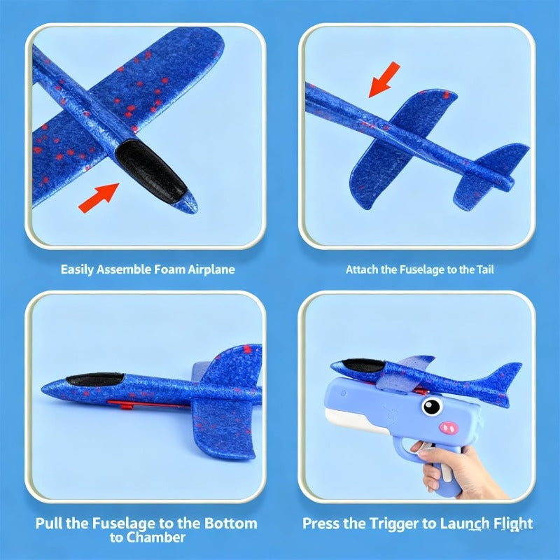 Kletshuts™ DinoBlaster: Dinosaur Flyvemaskine Launcher Børns Blaster Sjov Legetøj