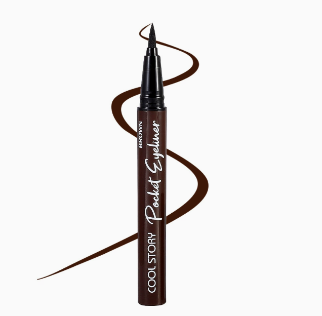Flydende eyeliner-pen, vandfast, sort, blå eller brun