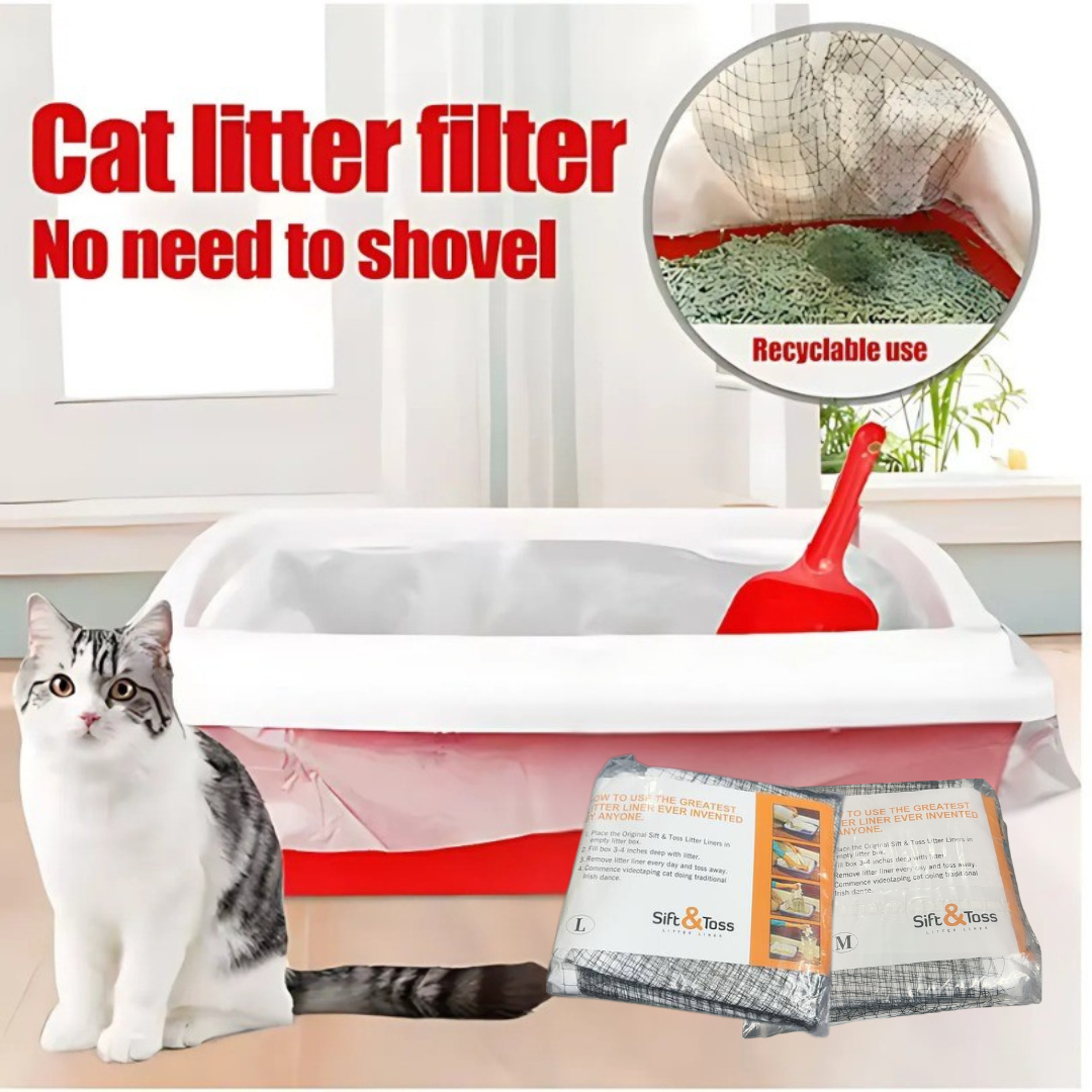 Catfri® WasteFilter 1+1 GRATIS: Genanvendelige Katte Strø Liners Til Affald Fjernelse
