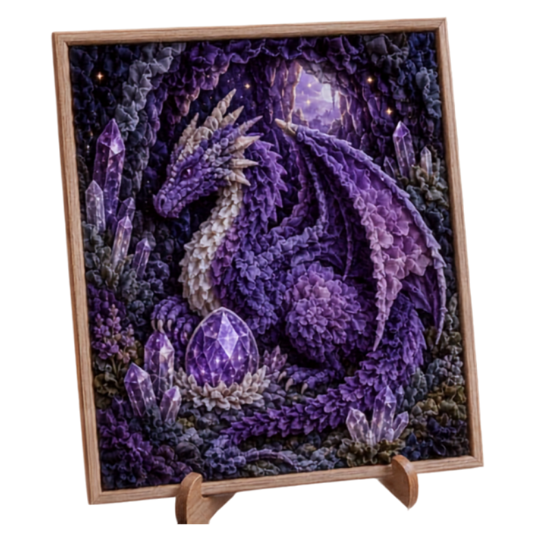 DragonArt: 3D Drage Håndværk Stof Poke Kunst Sæt
