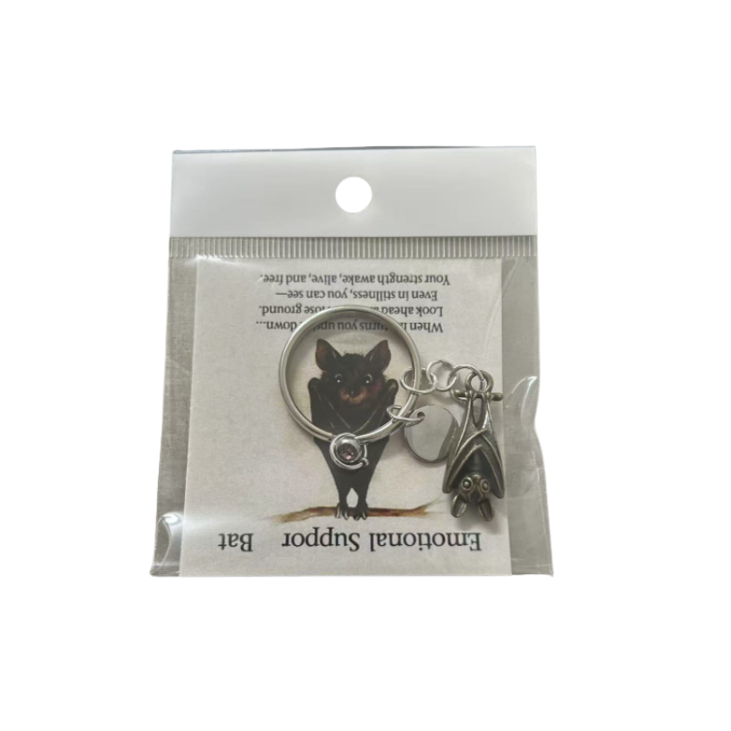 BatKeychain 1+1 GRATIS: Hverdagsstil Spooky Flagermus Charms Nøglering