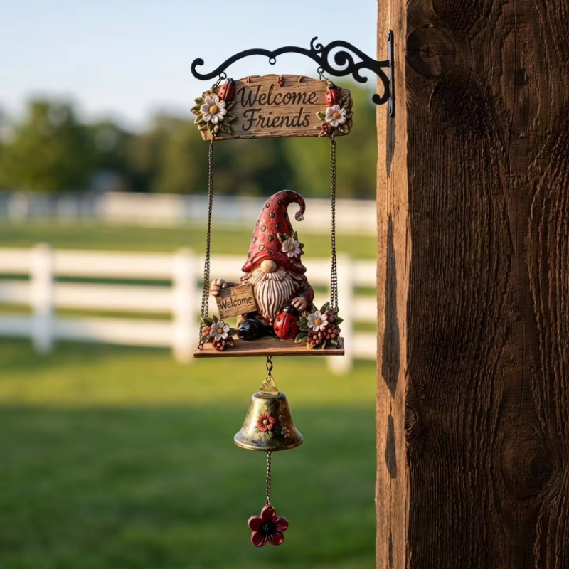 WelcomeBell - Patio Velkomst Gnome Dørklokke Dekoration