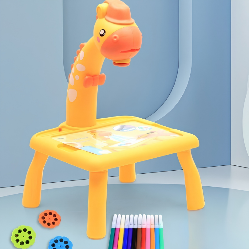 Kletshuts™ DrawingTable: Børns Tegne- og Farveprojektor Giraffebord