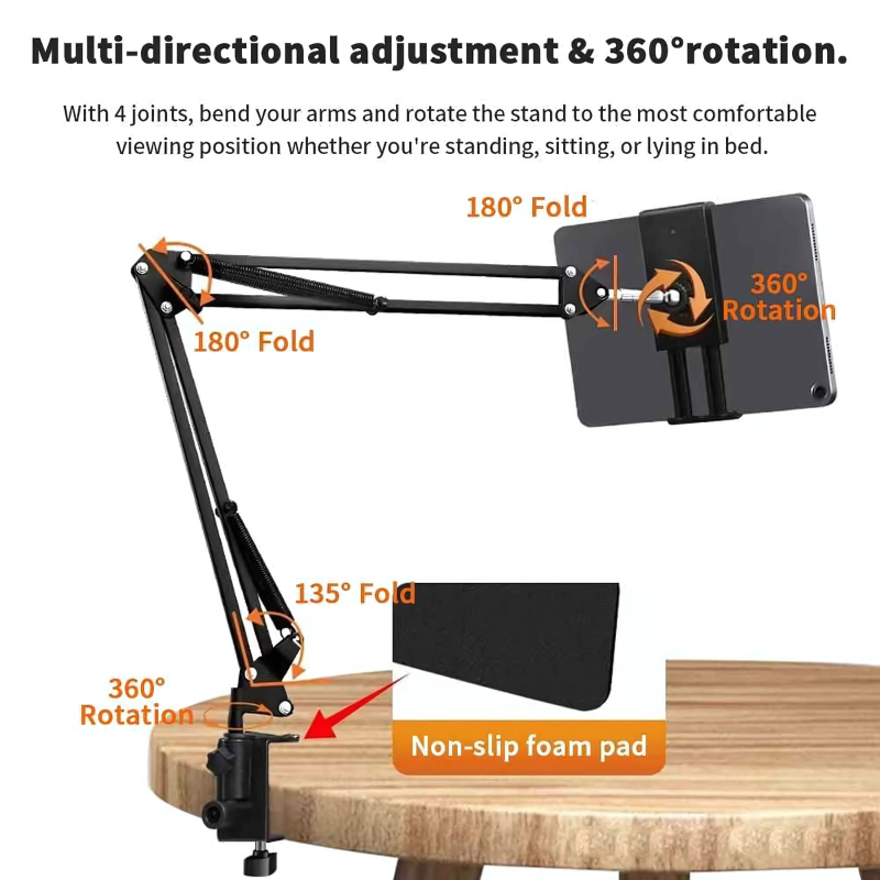 Holder360° PowerHold - Universel Telefon Og Tablet Justerbar Holder