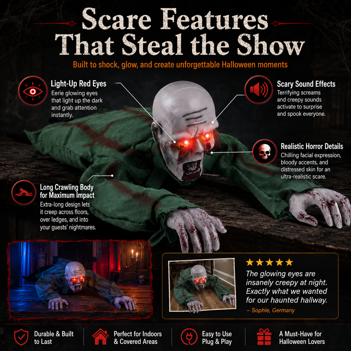 ZombieProp - Spooky Zombie Halloween Trick or Treat Dekoration