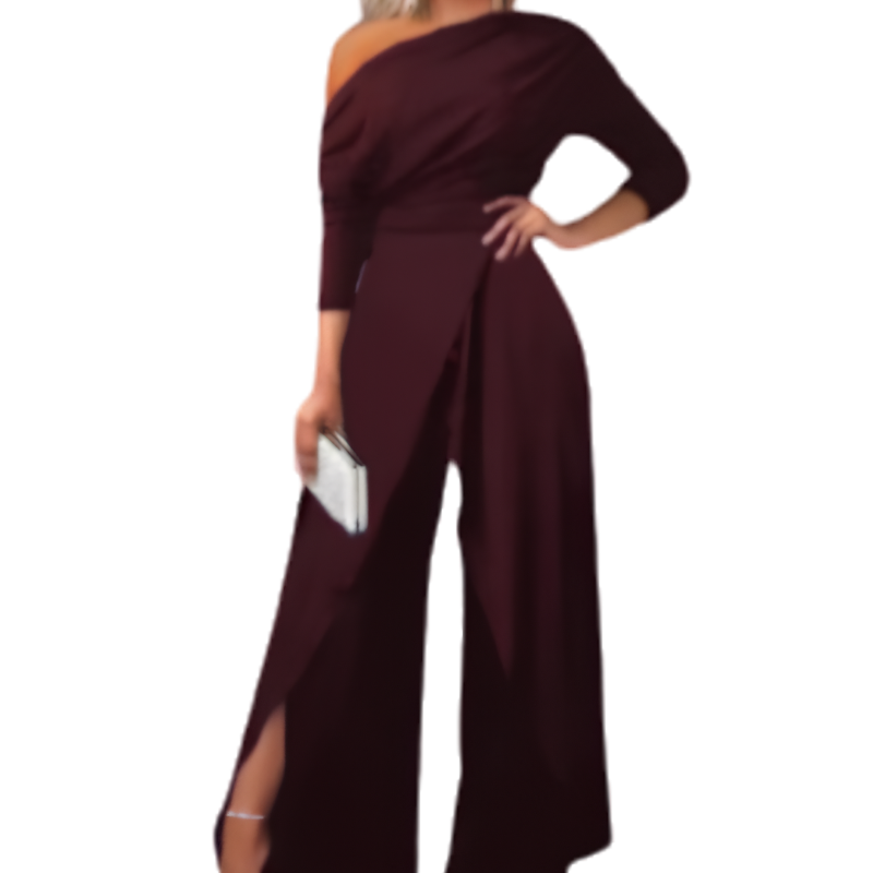 Icone™ StylishJumpsuit - Stilfuld Langærmet Asymmetrisk Jumpsuit