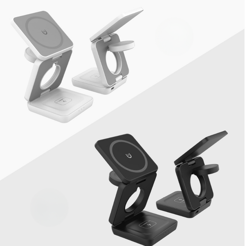 Holder360° MultiCharger: Multifunktionel Foldbar Magnetisk Opladnings Stativ