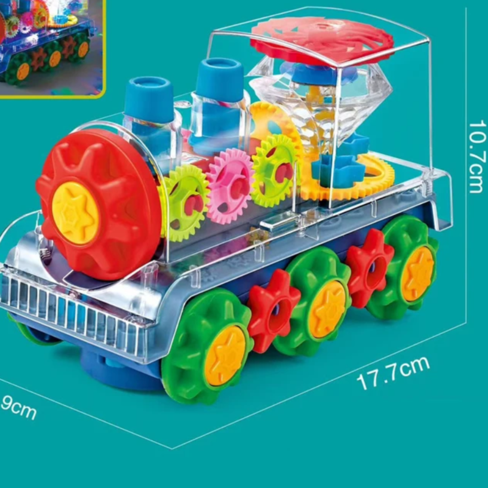 Kletshuts™ DancingTrain: Lys Op Automatisk Dansende Tog Med Synlige Tandhjul