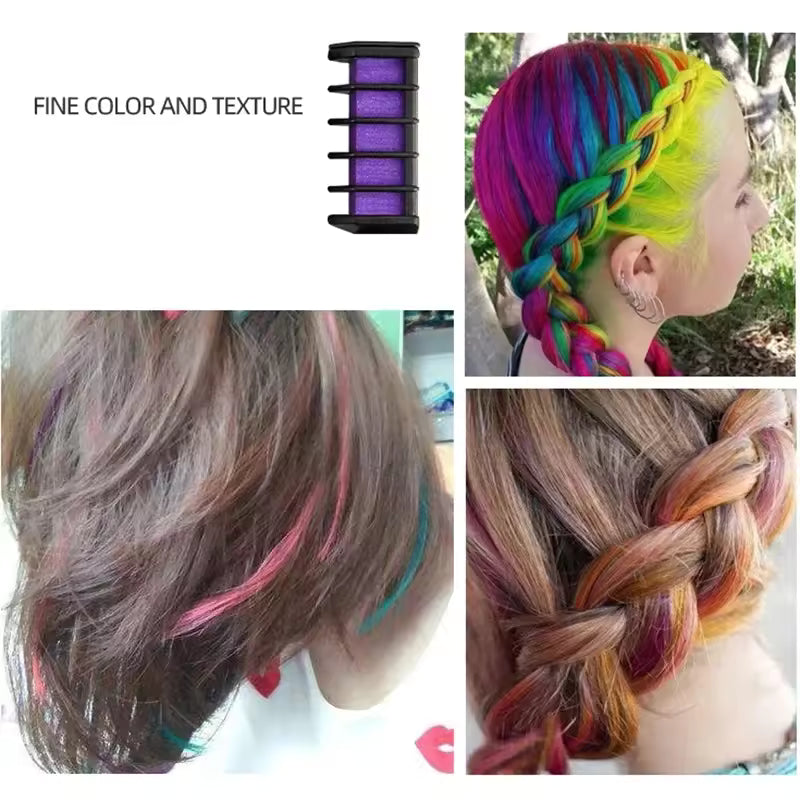 Rose® HairDye: Hår Farvning Kam Farveblyanter Vaskbar Midlertidig Farvestof Sæt