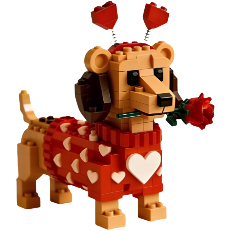 Kletshuts™ DachshundBlocks - Miniature DIY Dachshund Bygge Sæt