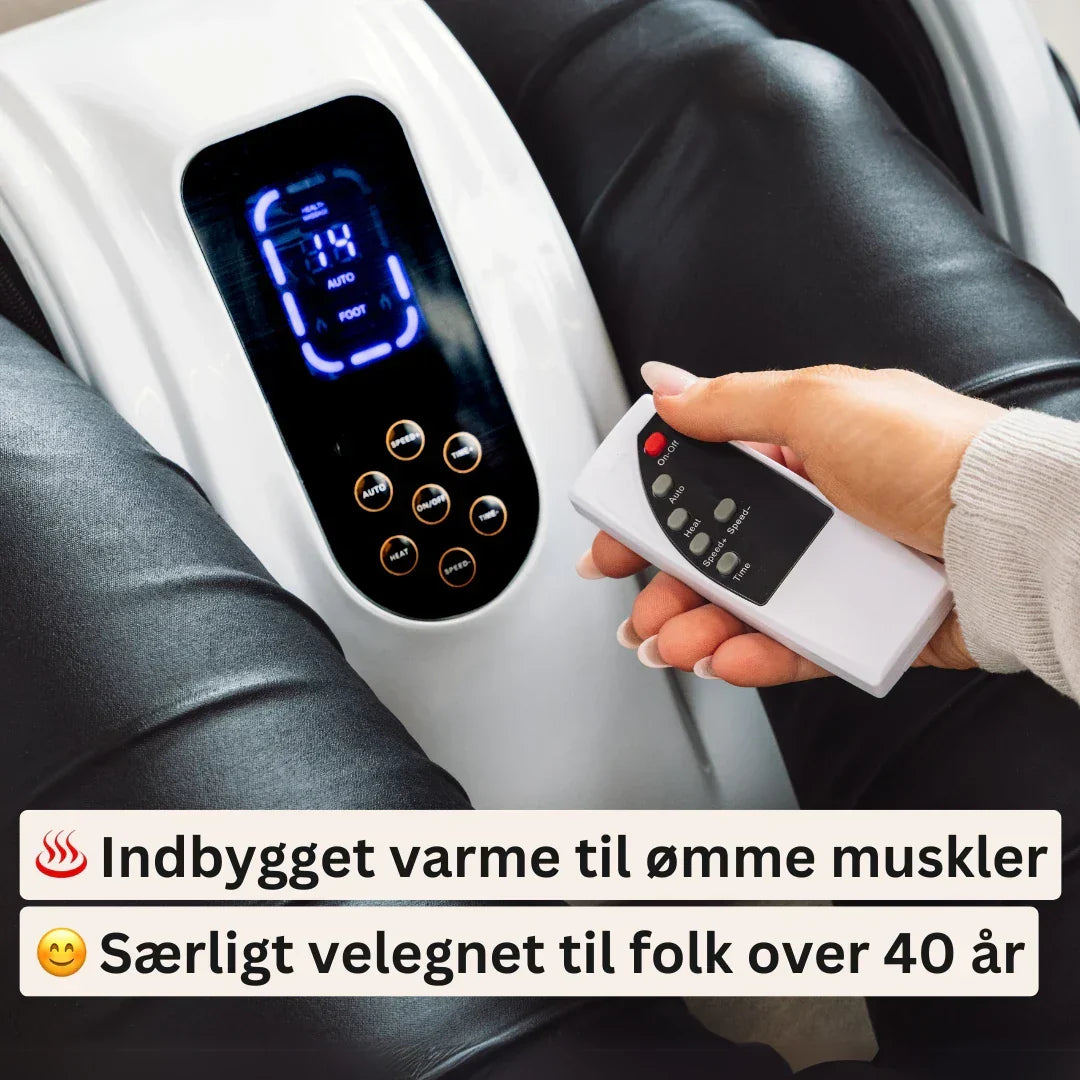 Fod- og lægmassageapparat med varme og fjernbetjening – OUTLET – produktbillede 7