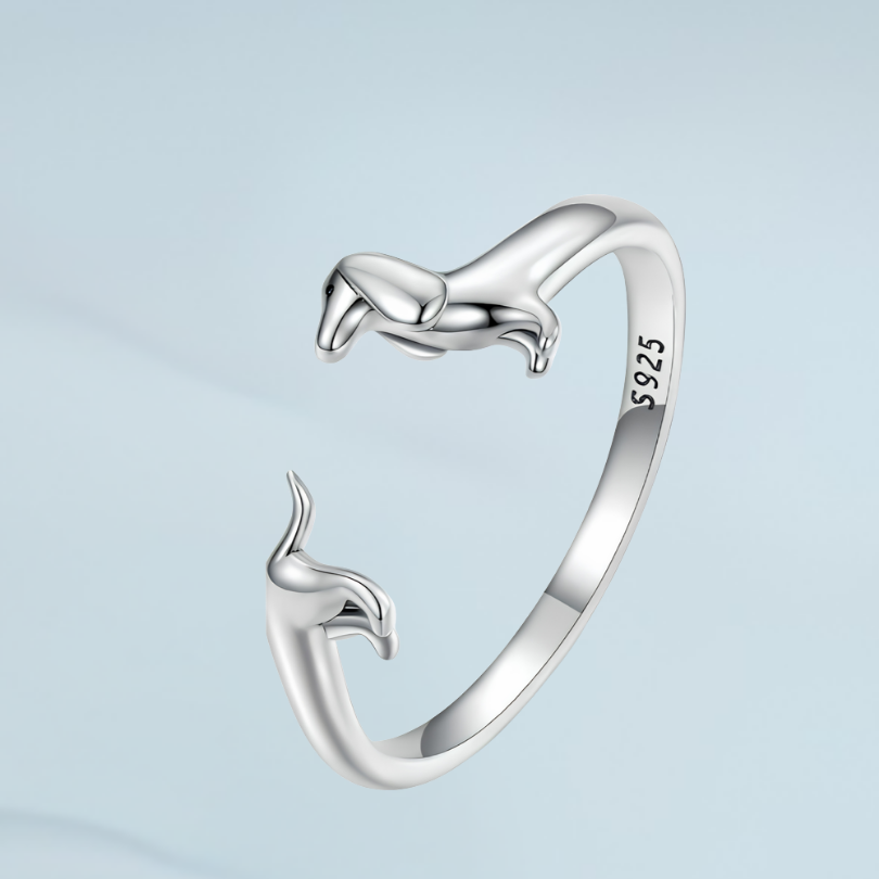 Jewelance™  DachRing: Elegant Sødt Delikat Justerbart Dachsundsring