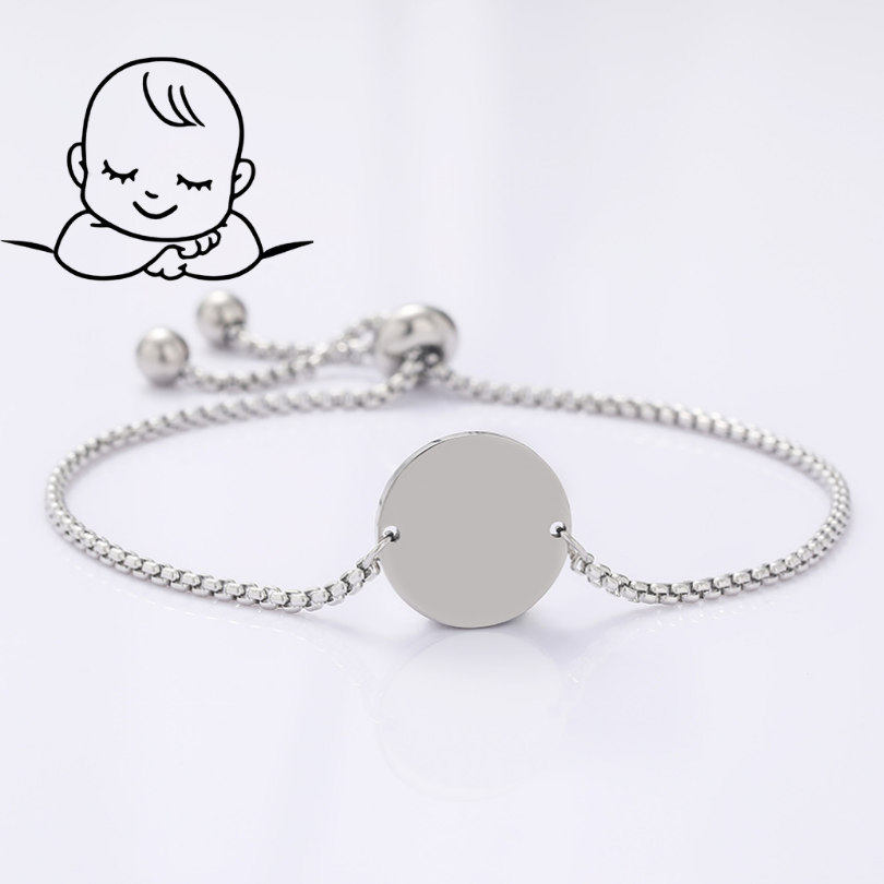 Jewelance™ BabyCharm: Personligt Gravert Baby Charm Erindrings Fødselsarmbånd